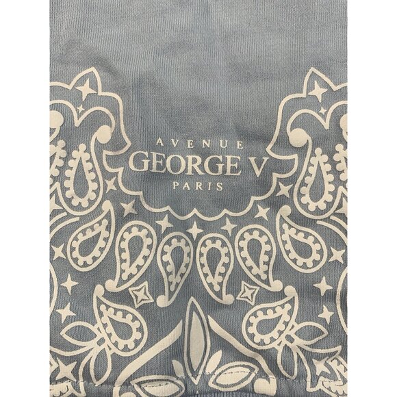Avenue George V Paris Hoodie Light Blue Sweatshirt Rhinestone Men's Size Large - Picture 4 of 12